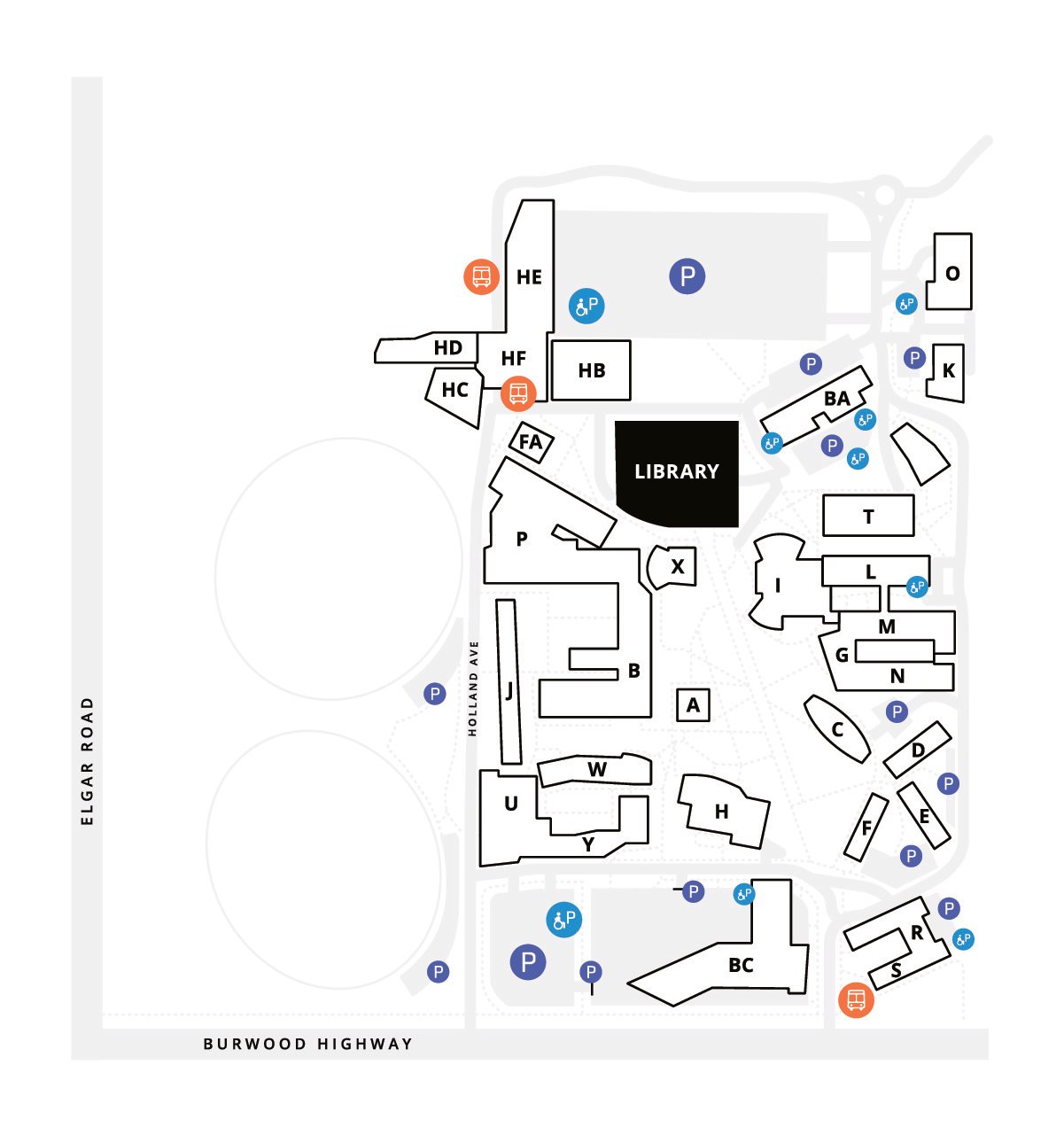 Burwood campus map