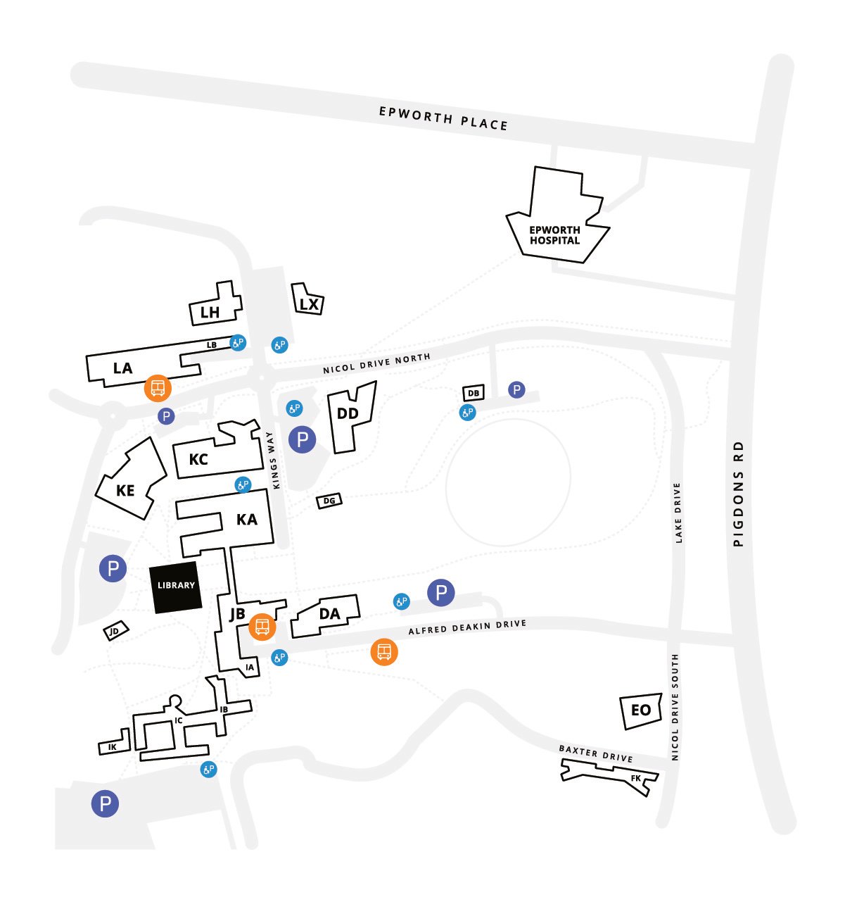 Waurn ponds campus map