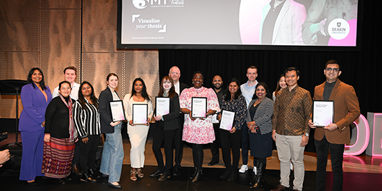 Silk superhero and refugee food security the winning projects at Deakin's 2024 3MT/VYT Grand Final