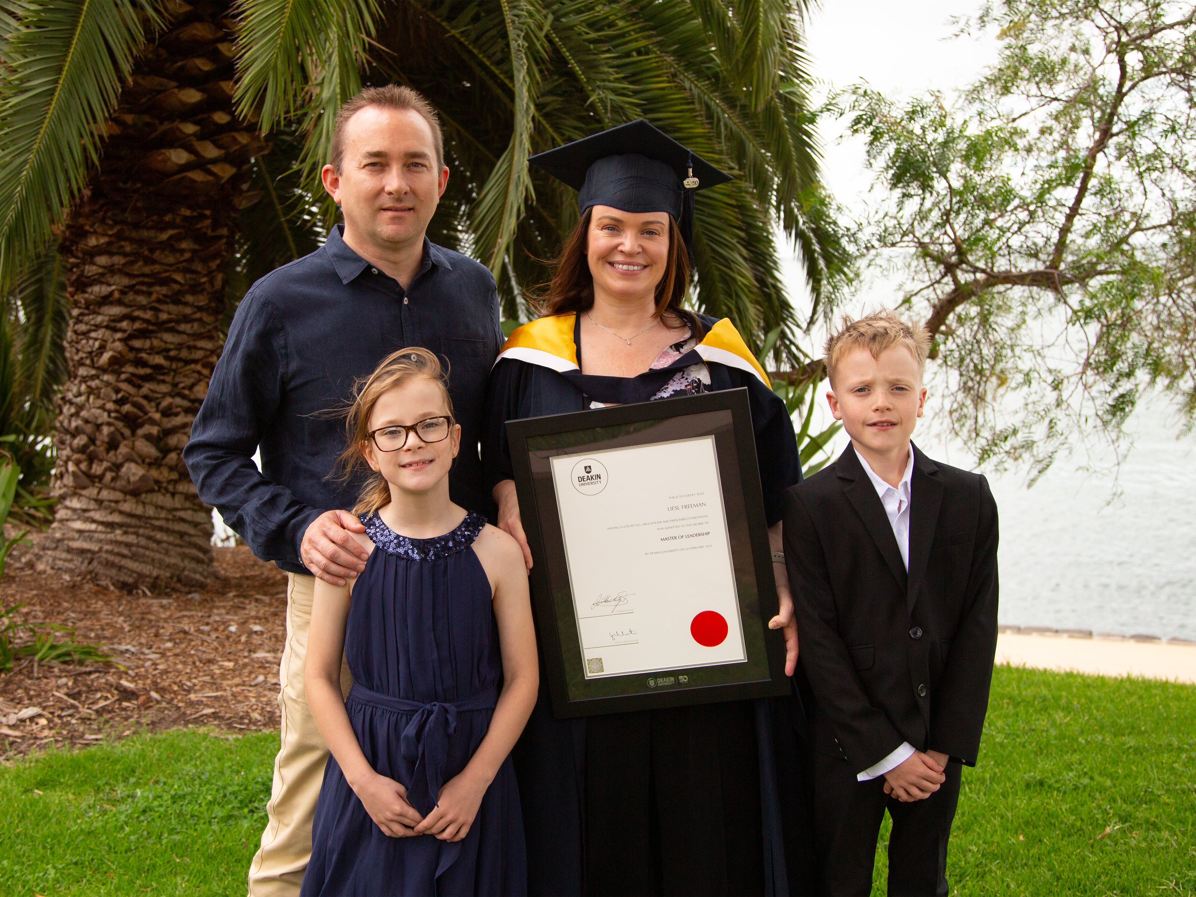 Leadership and family drive Deakin graduate's success