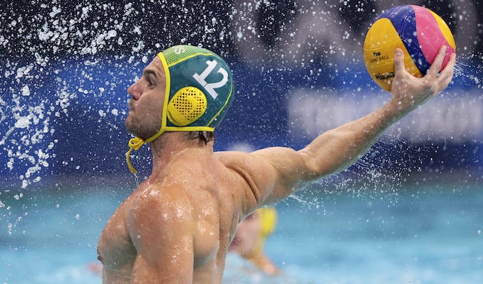 Image of Blake Edwards playing water polo