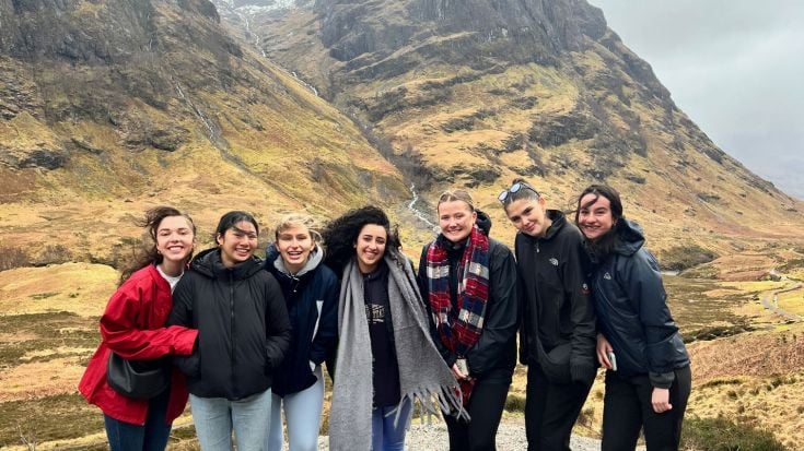 Hannah and friends in the Scottish Highlands