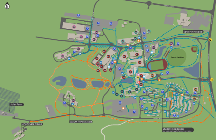 Waurn Ponds map